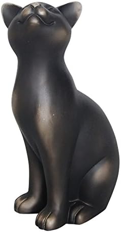 שעה נוחה 9 פולירסין קישוט חתולים עומד, שחור, אוסף עיצוב ביתי