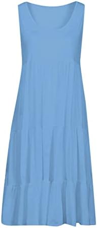 שמלות לנשים 2023 בציר פרחוני מודפס שמלת קיץ קיץ מזדמן חור מנעול ללא שרוולים חוף בוהו טנק מיני שמלה