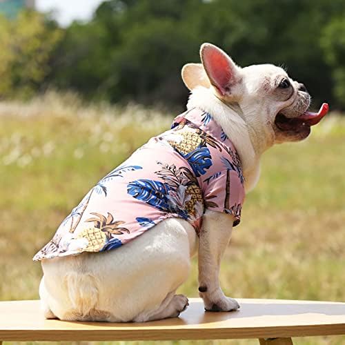 Chihuauaa בגדי חורף מחמד חיית מחמד קיץ חולצות טורטים בהוואי בסגנון חולצת כלבים פרחונית הוואי מודפסת חולצות טירט