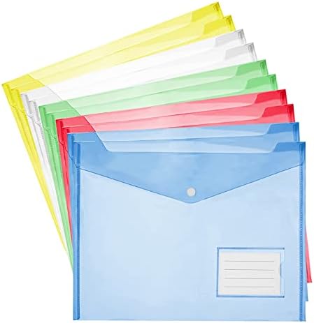 10 יחידות A4+ ארנקי פלסטיק תיקיה FoolScap קבצי מסמך קבצי פופר ארנק ארנק תיקיות מעטפות שקופות לכיסי מסמכים מסמכים