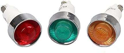 FACDEM 1PCS PL מחוון אותות מתג כפתור אדום ירוק אדום, צהוב 12V 24V/110V AC220V פתיחת 13.5 ממ