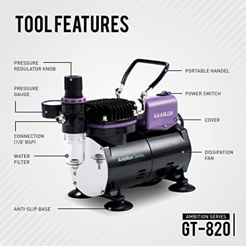 Gaahleri ​​Airbrush Gun Ghad-68 & Airbrush Compressor Kit