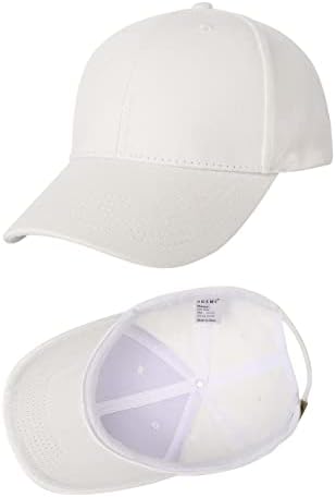 AOSMI 2 חבילה כובעי בייסבול כותנה קלאסית כובעי נשים גברים כובעי כדור מתכווננים לאימונים חיצוניים/ספורט/גולף/ריצה
