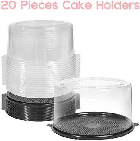 מיכל עוגת ווקארול עם מכסה עבור 6 מחזיק אחסון שומר קופסא עוגת פלסטיק לחיות מחמד עוגה עגולה