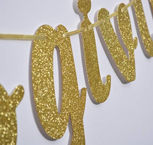 כרזת נצנצים זהב של Friendsiging, אבזרי צילום של מפלגת חג ההודיה