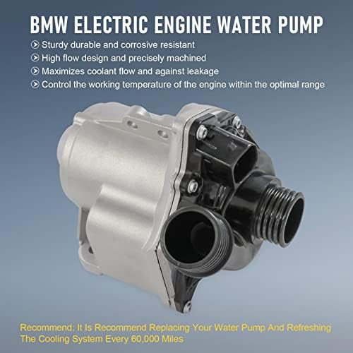 RADHLBNIU משאבת מים חשמלית תואמת עם BMW 135I 335i 535i 640i 740i X1-X6 E60 E61 E82 E84 E90 E92 E93 F07