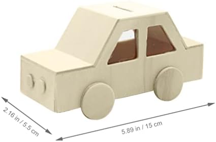 לילדים צעצועי מכוניות DIY מכוניות עץ בנק חזיר: 2 יחסי ציור DIY ציור מטבע בנק כסף חוסך עציץ