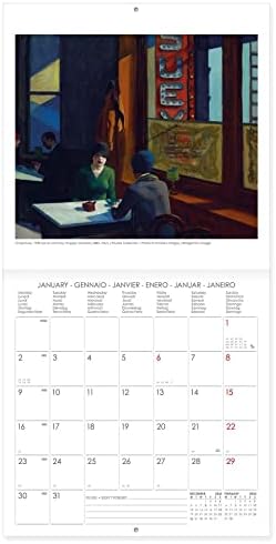 לוח השנה של Legami Edward Hopper Wall 2023