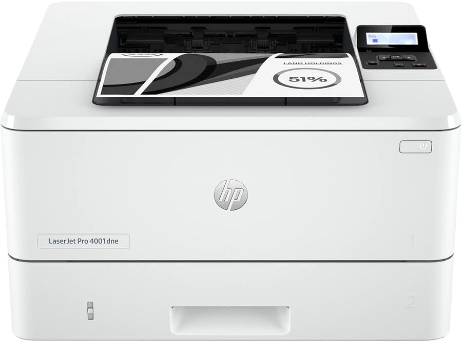 HP Laserjet Pro 4001DNE מדפסת שחור לבן עם תכונות HP+ Smart Office