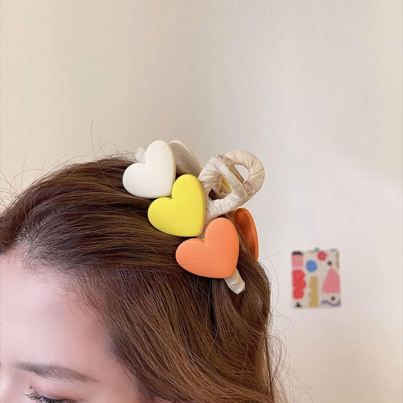 N/A קוריאה צורת לב קוריאה טופר שיער אקרילי סרטן קטעי טופר פנינה גדולים לאישה בנות אמבטיה בארט
