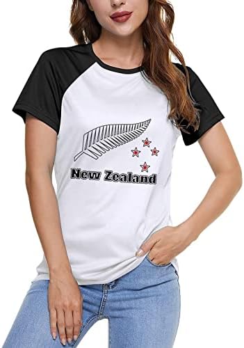 ניו זילנד מאורי פרן לנשים שרוול קצר חולצת טריקו בייסבול גרפי טי גרפי רגלן קיץ עליון כותנה