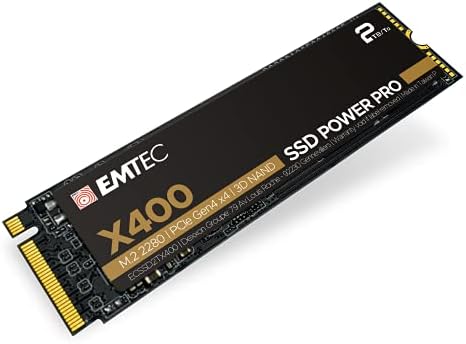 EMTEC 1TB X400 POWER PO M.2 2280 PCIE GEN 4.0 X4 כונן מצב מוצק פנימי ECSSD1TX400