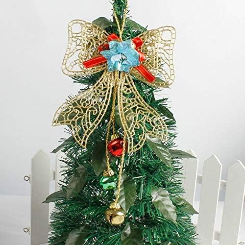קישוט נוברנד חג המולד 2 יח 'יצירתי זהב זהב חמש נקודות עץ חג המולד העליון ， גודל ： 20 סמ