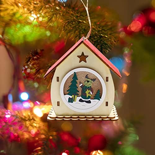 עץ חג המולד קישוטי תלייה דקורטיביים עם אורות תליוני עץ חג המולד אומנויות ומלאכה