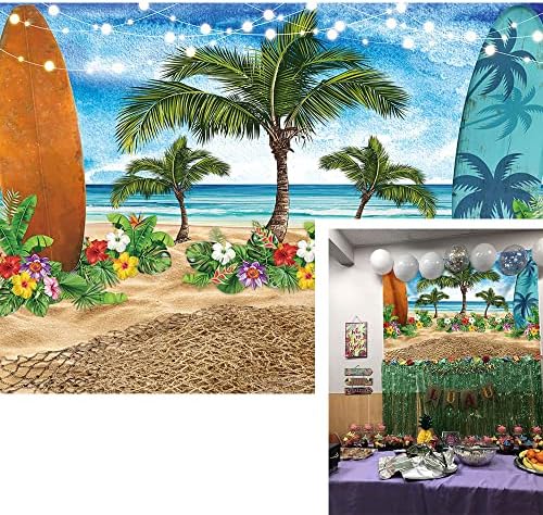 בינקו 7 * 5 רגל חוף רקע קיץ הוואי חוף ים גלשן טרופי עצי דקל צילום רקע חתונה חוף מסיבת סטודיו אבזרי