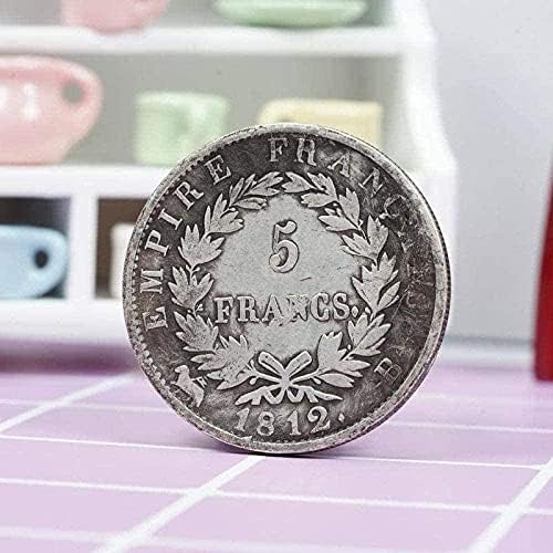 1812 ספרדית קרלוס IV סילבר דולר מטבע סילבר מטבע זר 5 פרנק כסף עגול אוסף מטבעות עתיק אוסף קישוטים מתנות