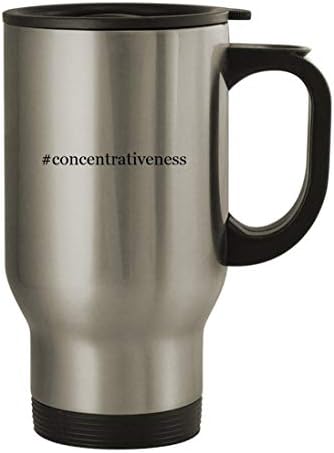 מתנות Knick Knack Concentrativity - 14oz ספל נסיעות נירוסטה, כסף