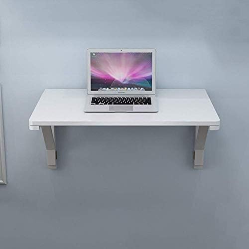 PIBM פשטות מסוגננת מדף מדף רכוב שולחן מתלה צף שולחן מחשב נייד שולחן כתיבת עץ מוצק מתקפל רב -תפקוד פונקציה פשוטה