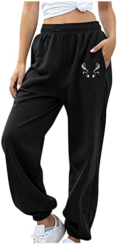 מכנסי טרנינג תחתונים לנשים מכנסיים מכנסיים אימון מכנסי יוגה מותניים גבוהים עם כיסים מכנסי מטען נשים עם כיסים