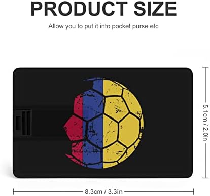 דגל קולומביאני בכדורגל בכדורגל כרטיס אשראי USB פלאש נוהג כונן אחסון מקל זיכרון נייד 32 גרם