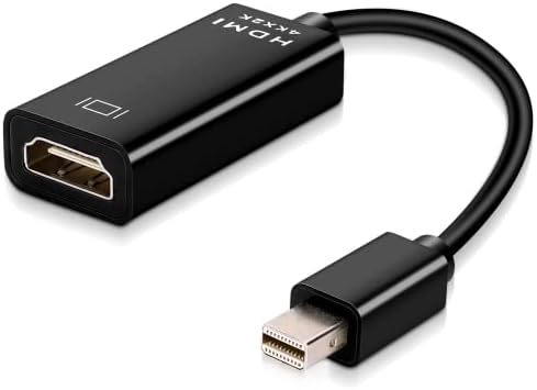 Mini DisplayPort למתאם HDMI עבור Lenovo T530 Mini DP למתאם HDMI התואם ל- MacBook Air/Pro, Microsoft