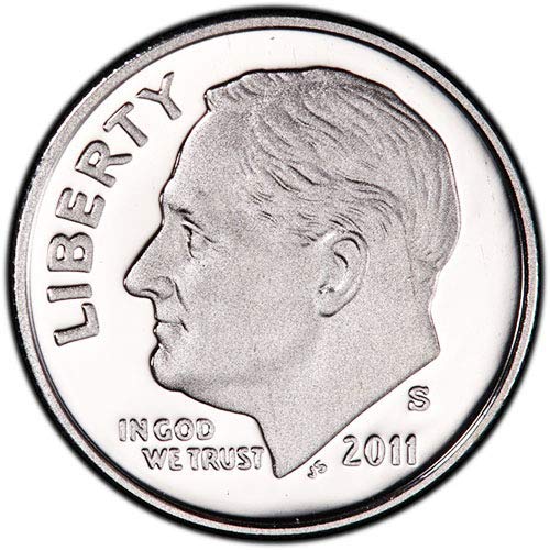 2011 S Roosevelt Dime - הוכחת כסף - מטבע יוצא דופן - Gem Dcam - Us Mint