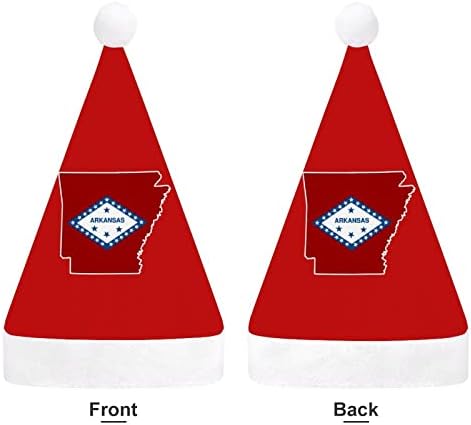 ארקנסו מדינת דגל מפת חג המולד כובע סנטה כובעי חג המולד עץ קישוטי חג דקור מתנות למבוגרים נשים משפחת