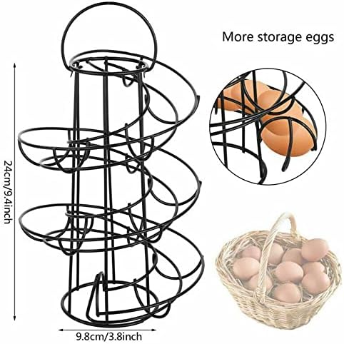 ברזל ספירלת ביצה מחזיק מסעדה סל אחסון רולר מתלה ארגונית מתקן שוער 24 ביצים