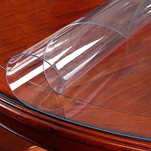 עגול קריסטל צלול PVC שולחן עליון מגן על שולחן מפתח מפת שולחן קפה מגן מגרד חדר אוכל למטבח