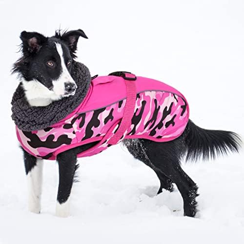 מעיל כלב חמים במיוחד מעיל כלב מתכוונן מעיל כלב מתכוונן מעיל כלב מעיל חורף עם אבזם פליס ז'קט צווארון צווארון צווארון