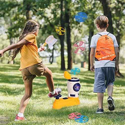 צעצוע משגר דיסק מעופף לילדים - צעצועים חיצוניים לילדים בגילאי 4-8, שיגור רקטות צעצועים מעופפים עם