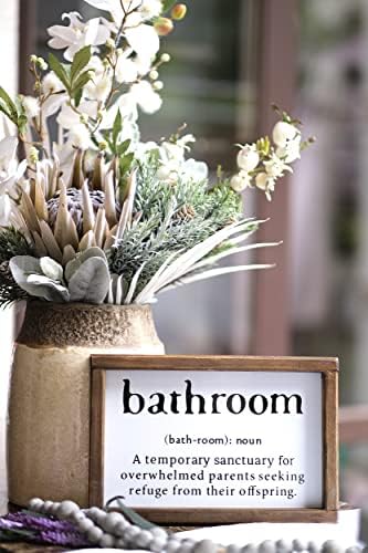 בית חווה בהשראת Lavender שלטי אמבטיה מצחיקים עיצוב קיר עם ציטוט הומור חצי אמבטיה שלטי אמבטיה קיר אמבטיה