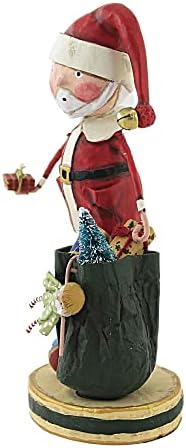 לורי מיטשל סנטה וסאק שלו, 7.25 ', פולירסין, מתנות לחג המולד קלאוס, צלמיות אספנות, 13332, רב צבעוניות