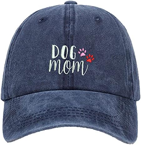 כלב אמא בייסבול כובע וינטג 'שטף כובע אבא מתכוונן במצוקה לנשים