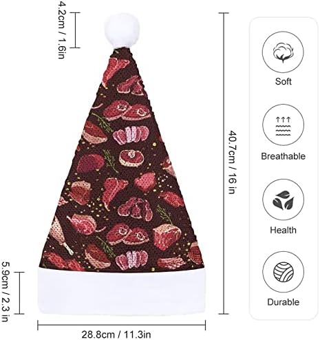 טרי חיתוך בשר חלקי פאייטים חג המולד כובעי סנטה חג המולד כובע למבוגרים שמח חג המולד המפלגה תלבושות