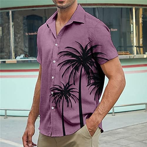 חולצה הוואי גנרית לגברים חולצת הוואי מכופתרת מזדמנת