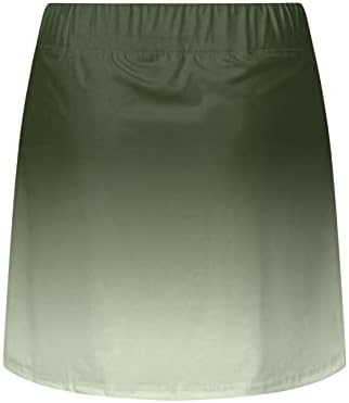 חצאיות אתלטיות זורמות זורמות עם מכנסיים קצרים נשים גולף גולף סקורטס 2 ב 1 אימון שיפוע Culottes מיני חצאית