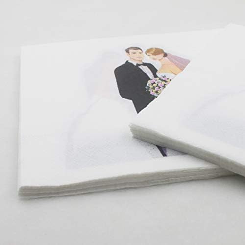 100 יחידות הדפסה מפית מפית חתונה דפוס חתונה מפית רקמות פנים נייר קישוט למסיבות יצירתי למשתה למסיבות עיצוב שימוש