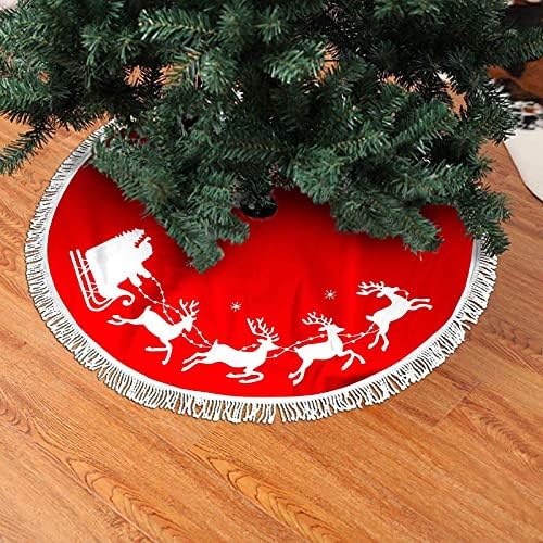 צווארון עץ חג המולד של פאניס אדום כרית עץ קטיפה קצרה