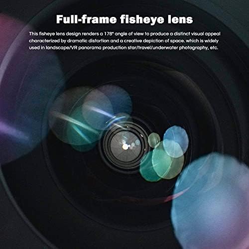7 ארטיסנים 10 מ מ ו2. 8 עדשת עין דג רחבה במיוחד, עדשה ללא מראה עם מסגרת מלאה עם 178 זווית ראייה