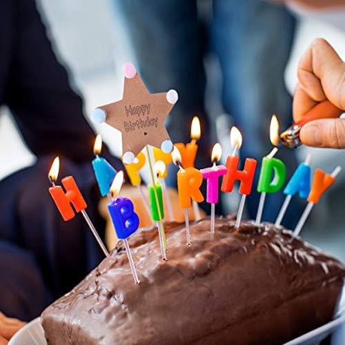 PartyKindom Kraft נייר עוגת טופרים קיוור עוגות טופר קישוטי מסיבות ליום הולדת
