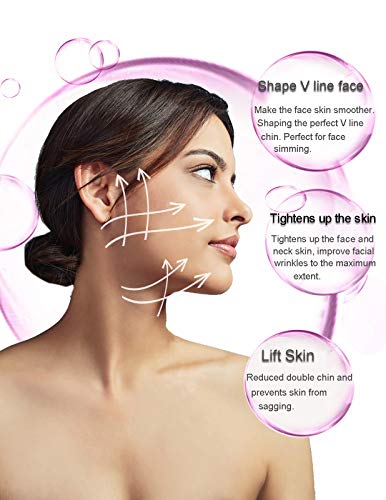 חגורת פנים דקה בצורת V בצורת V תחבושות הרזיה אולטרה-הרמה רצועת קווי מתאר לנשים נפגעת בעור עיסוי עור כתום