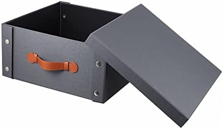 תיבת אחסון רב -פונקציונלית של Zerodeko פחי אחסון מתקפלים פחי אחסון למיכל אחסון בגדים עם מכסה 1 PC