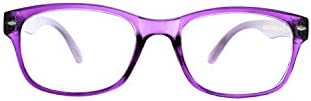 SAV משקפיים ויקטוריה קליין 9078 משקפי קריאה עגולים סגולים, 35 ממ + 3