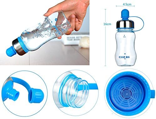 230 מל/8 גרם אטום דליפות בקבוק מים חיצוני חיצוני בקבוק מים ספורט נייד עם מכסה כחול מספר 1
