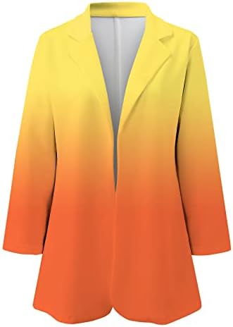 מעילים ומעילים מודפסים קרדיגן חליפה רשמית דש שרוול ארוך משרד חליפת בלייזר ז'קט מעיל מעיל משרדי מעיל מעיל תפוז