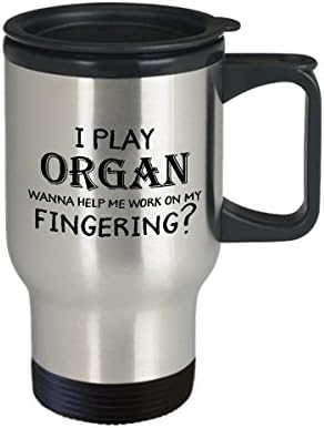 אורגני כנסייה ספל נסיעות קפה הכי טוב מצחיק כוס תה ייחודית רעיון מושלם לגברים נשים אני מנגן את אצבעות האיברים