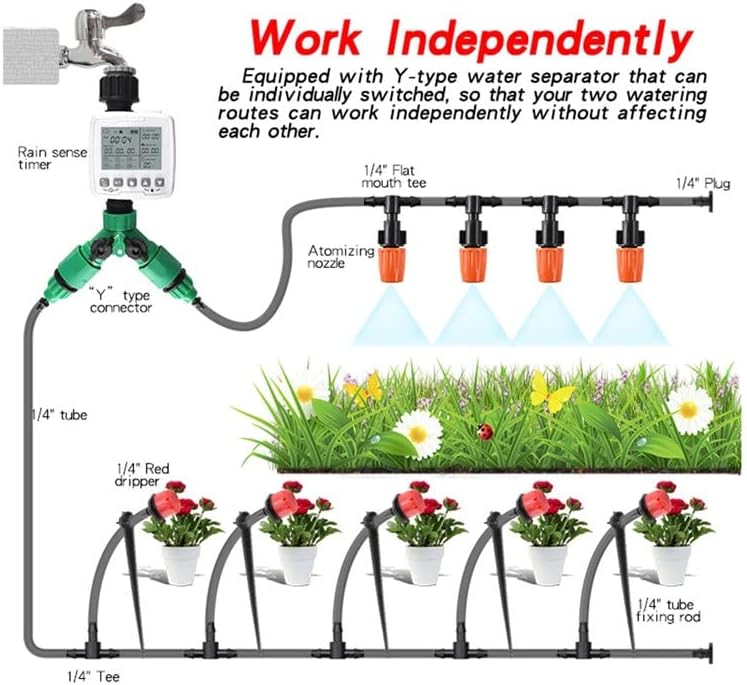 N/A מערכת השקיה אוטומטית טפטוף ביתי השקיה של ערכות השקיה ממטרת מערכת עם בקר חכם לבונסאי בגינה
