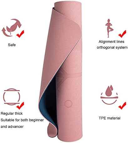 יוגה מחצלת דו צדדי צבע החלקה כושר מחצלת עם יישור סימני 72 תום31. 5 תום0. 3