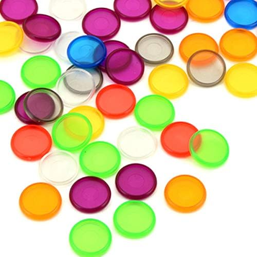 104 חתיכות מיני דיסקים מחייבים פלסטיק, הפלון 8 צבעים דיסקי טבעת מחייבים דיסקי הרחבה חור פטריות טבעת עלה
